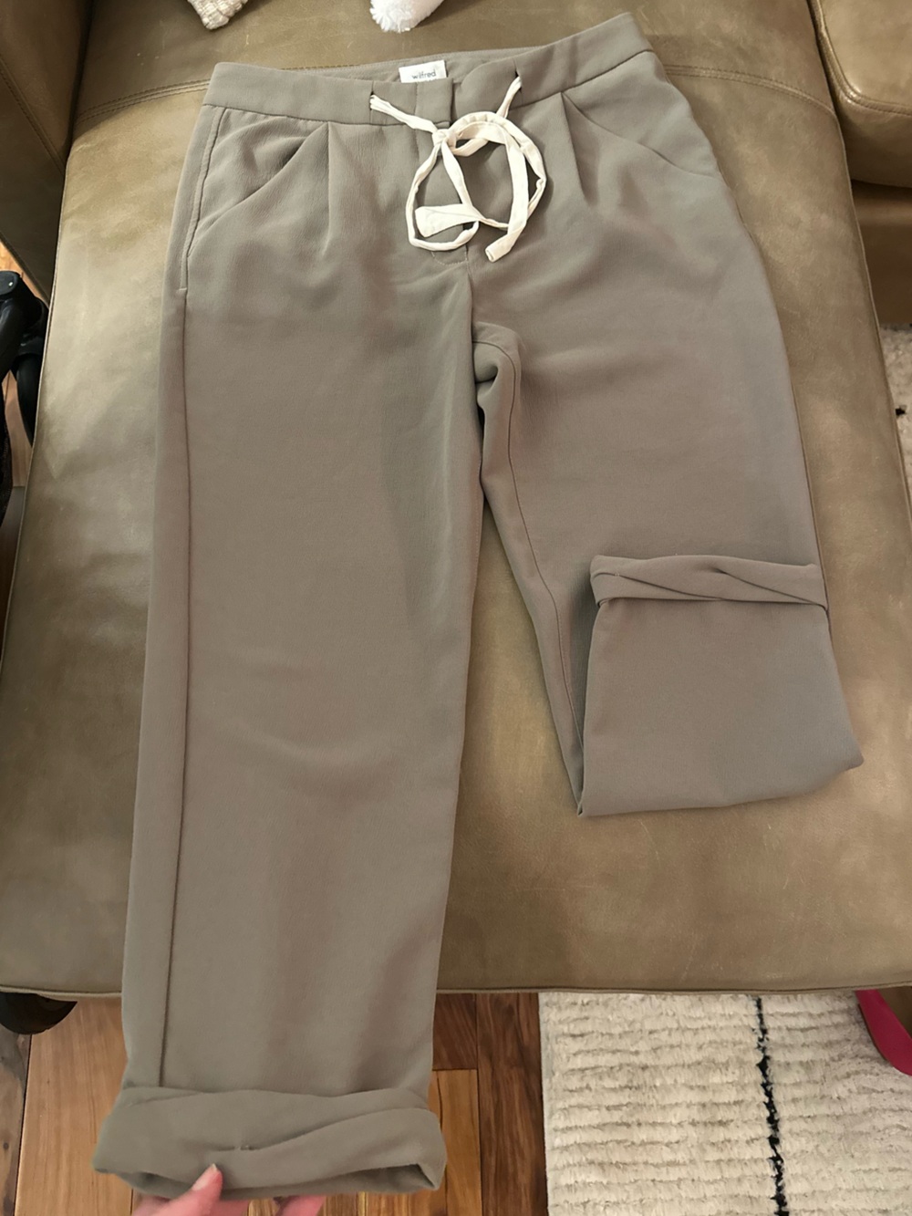 Wilfred Straight-Leg Drawstring Pants in Taupe - Picture 2 of 5
